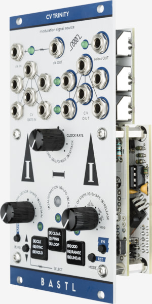 Bastl Instruments CV Trinity Eurorack Module | modulation module | side view