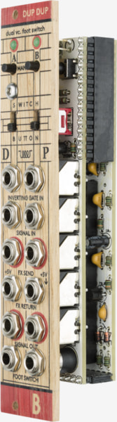 Bastl Instruments Dup Dup Eurorack Module | dual voltage-controlled foot switch | side view